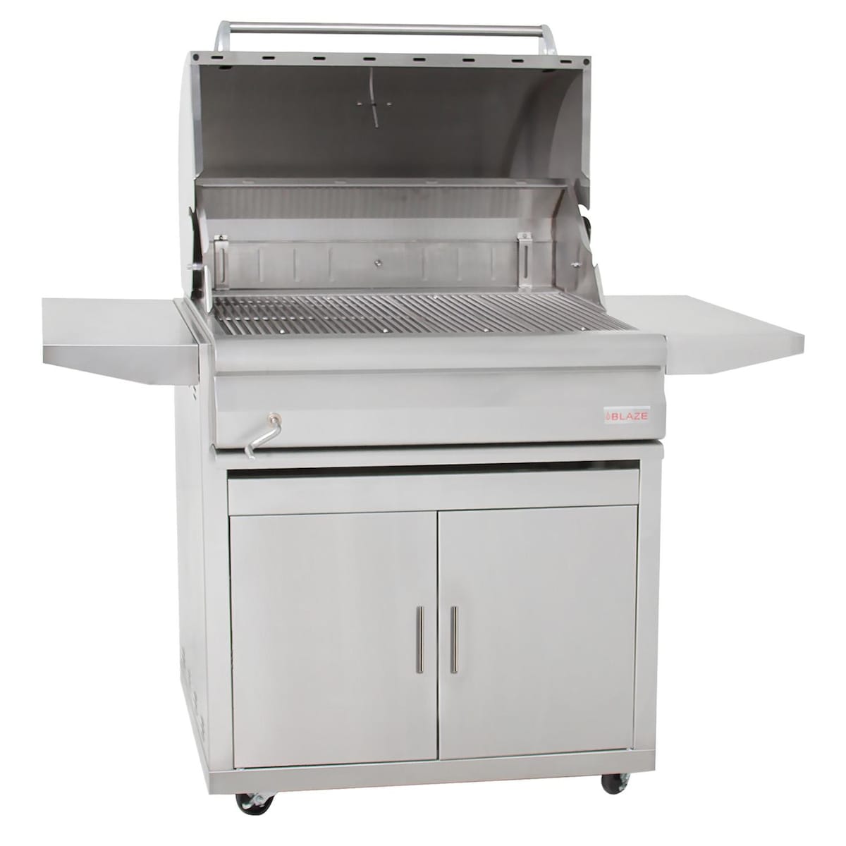 Blaze 32-Inch Built-In Stainless Steel Charcoal Grill w/ Adjustable Charcoal Tray - BLZ-4-CHAR