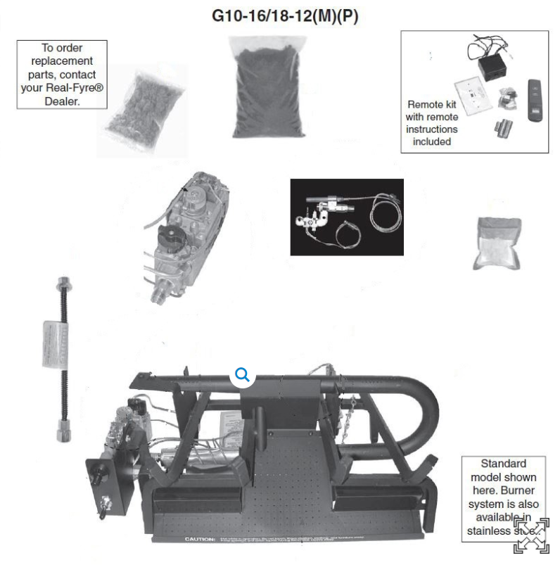 Peterson Gas Logs - OM----16/18 Unvented With Remote - G10161812