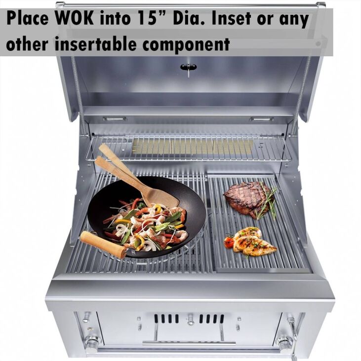 Sunstone® Series 30” Gas Burners Hybrid Single Zone Charcoal/Wood Burning w/Infra-Red Burner Grill – SUNCHZ30