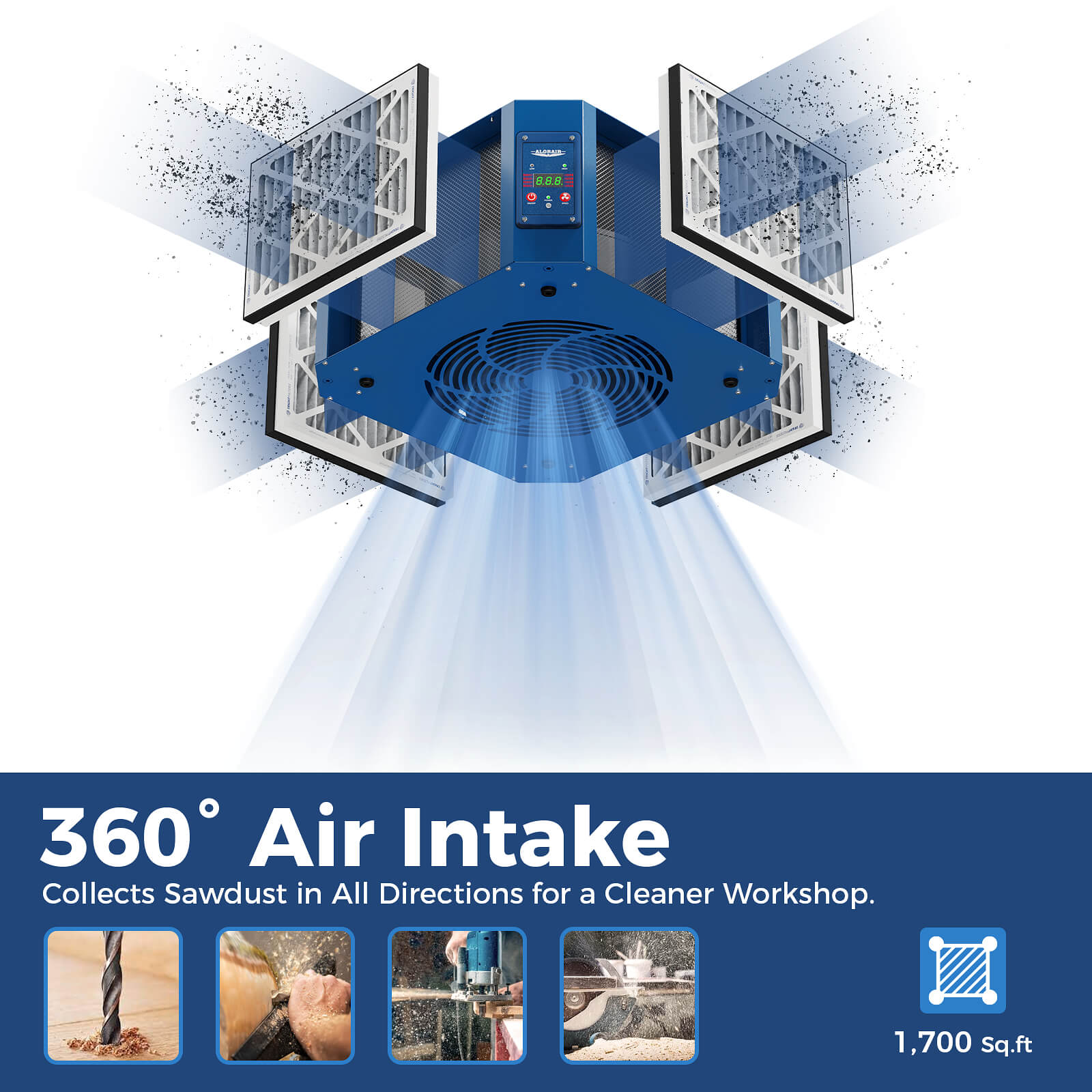 AlorAir 360 Degree Intake Air Filtration System Purecare 1350