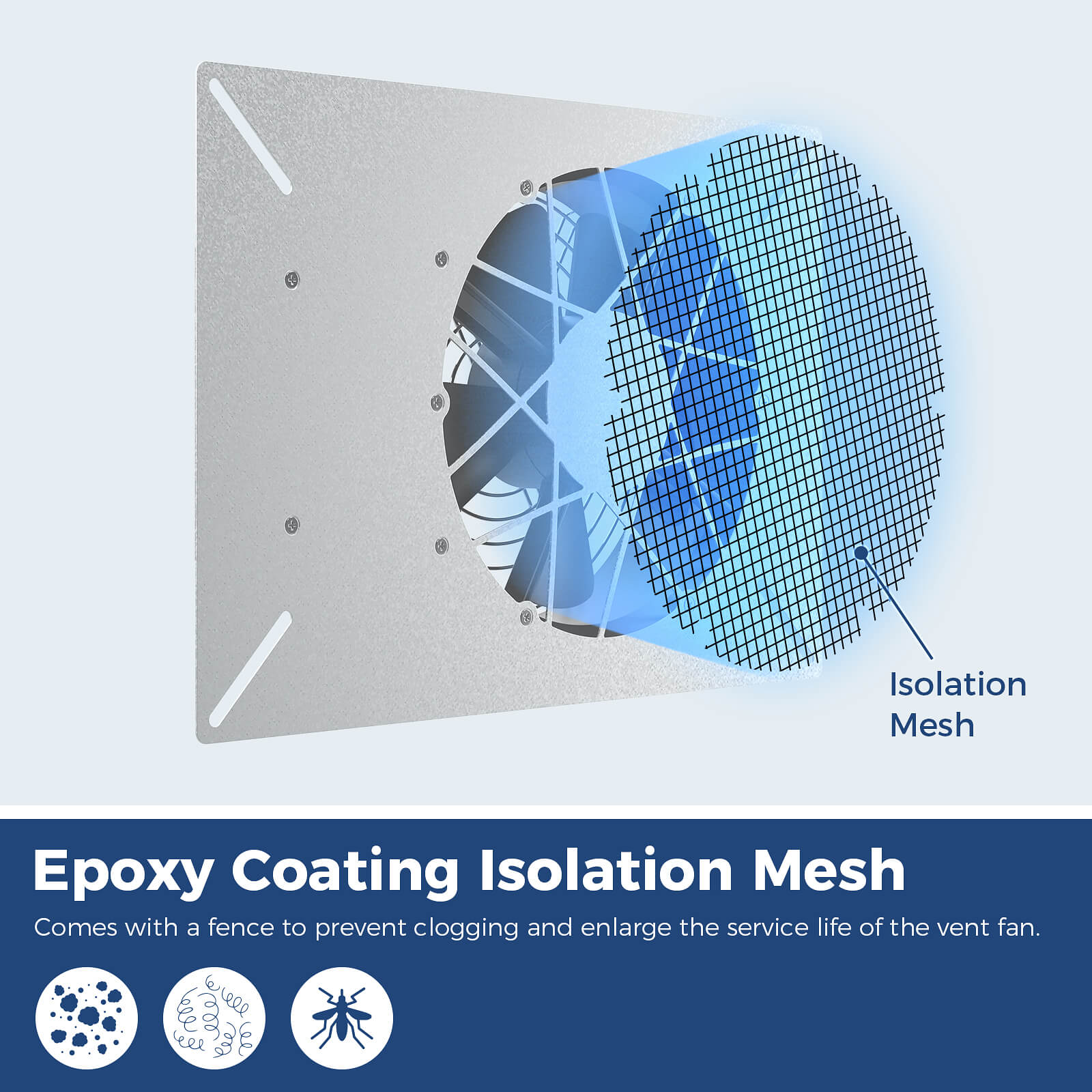 AlorAir IP55 Grade High Flow Crawl Space Ventilator Fan Ventipro 540