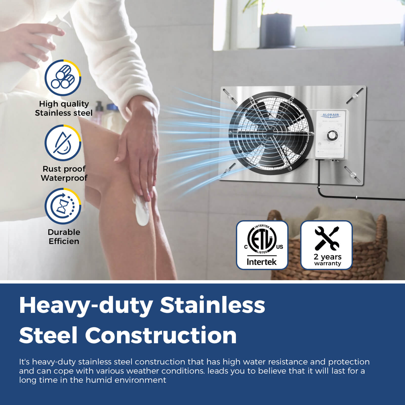 AlorAir 540 CFM Ventilation Fan Humidistat Dehumidistat VentirPro 540S