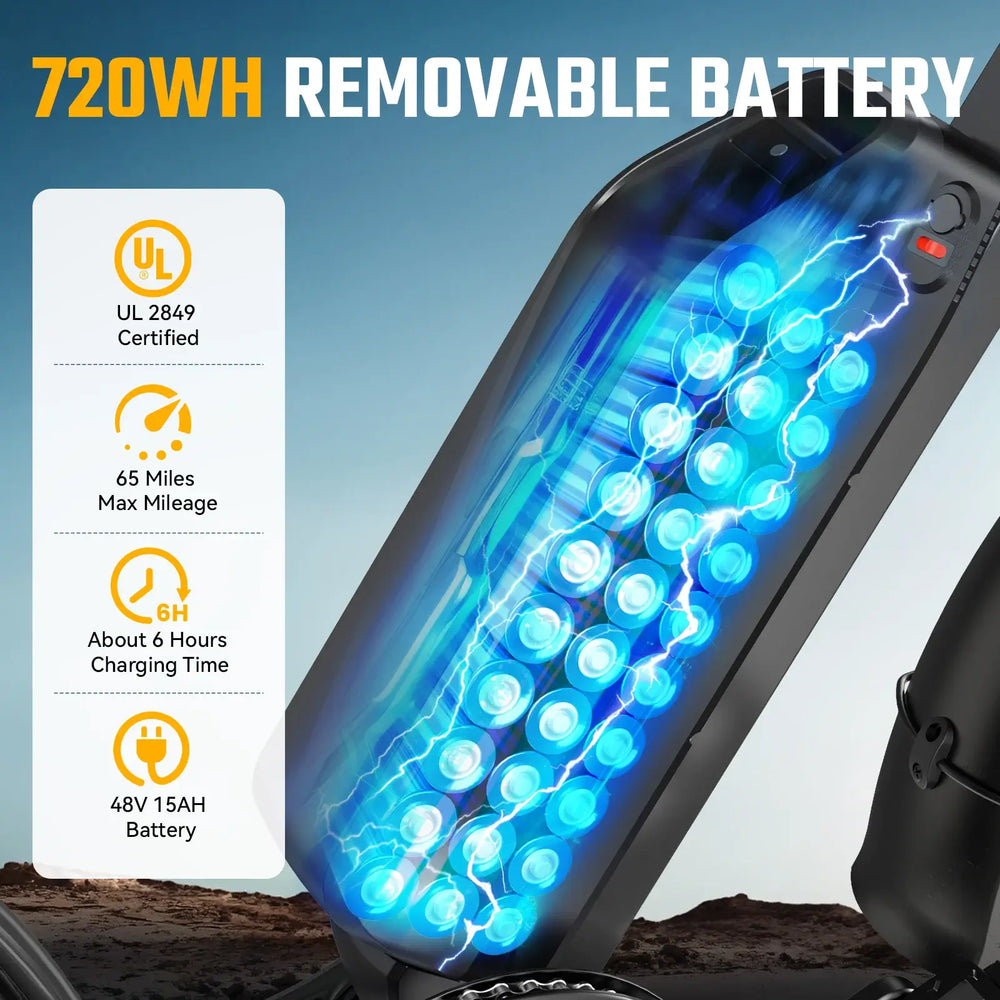 TST R002 20'' 1500W Full Suspension Moped-style Electric Bike