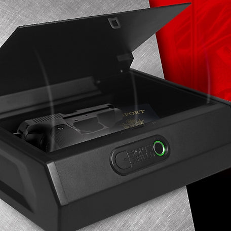 Sports Afield Home Defense .17 Cu. Ft. Auto Top Entry Quick Access Biometric Lock Vault, Matte Black, SA-HD6-BIO-DP