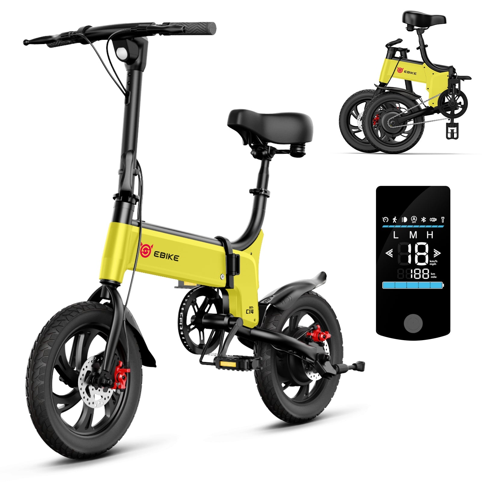 Sisigad 14" Lynx Plus Folding Electric Bike for Kids