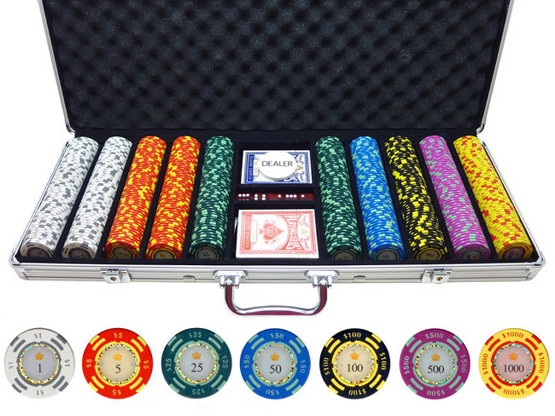 BBO Poker Tables 13.5g 500 piece Crown Casino Clay Poker Chips