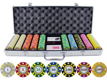 BBO Poker Tables 13.5g 500pc Stripe Suited V2 Clay Poker Chips Set