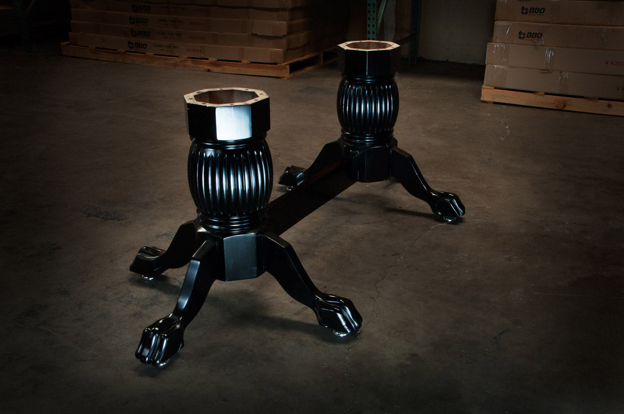 BBO Poker Tables Heritage Pedestal Leg Set with Beam-Black