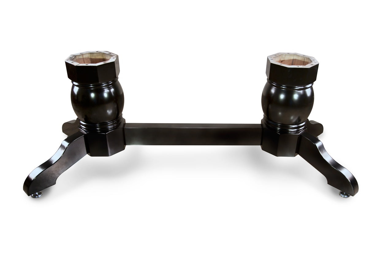 BBO Poker Tables Napa Pedestal Leg Set with Beam-Black