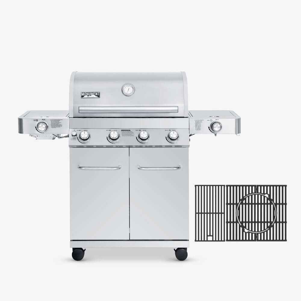 Monument Grills 24367 Stainless Infrared Gas Grill 4 Burners Liquid Propane Gas