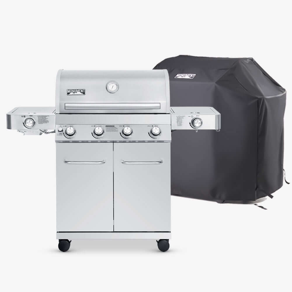 Monument Grills 24367 Stainless Infrared Gas Grill 4 Burners Liquid Propane Gas