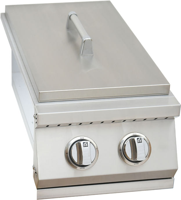 Kokomo Grills Built In Double Side Burner Stainless Steel with removable cover KO-BAK2BG-LP