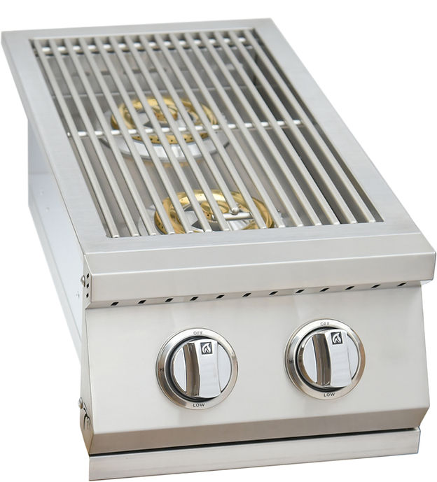 Kokomo Grills Built In Double Side Burner Stainless Steel with removable cover KO-BAK2BG-LP