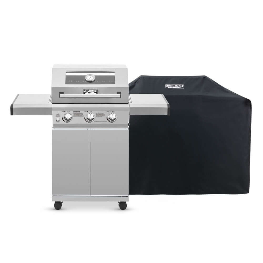 Monument Grills Mesa 300 Stainless Gas Grill 3 Burners Liquid Propane Gas