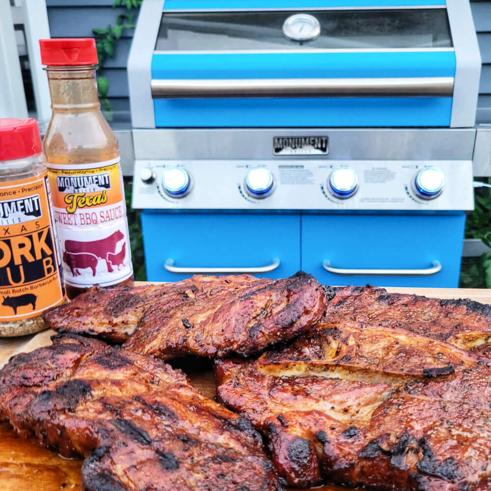 Monument Grills 35633 Colorful Infrared Gas Grill 4 Burners Liquid Propane Gas