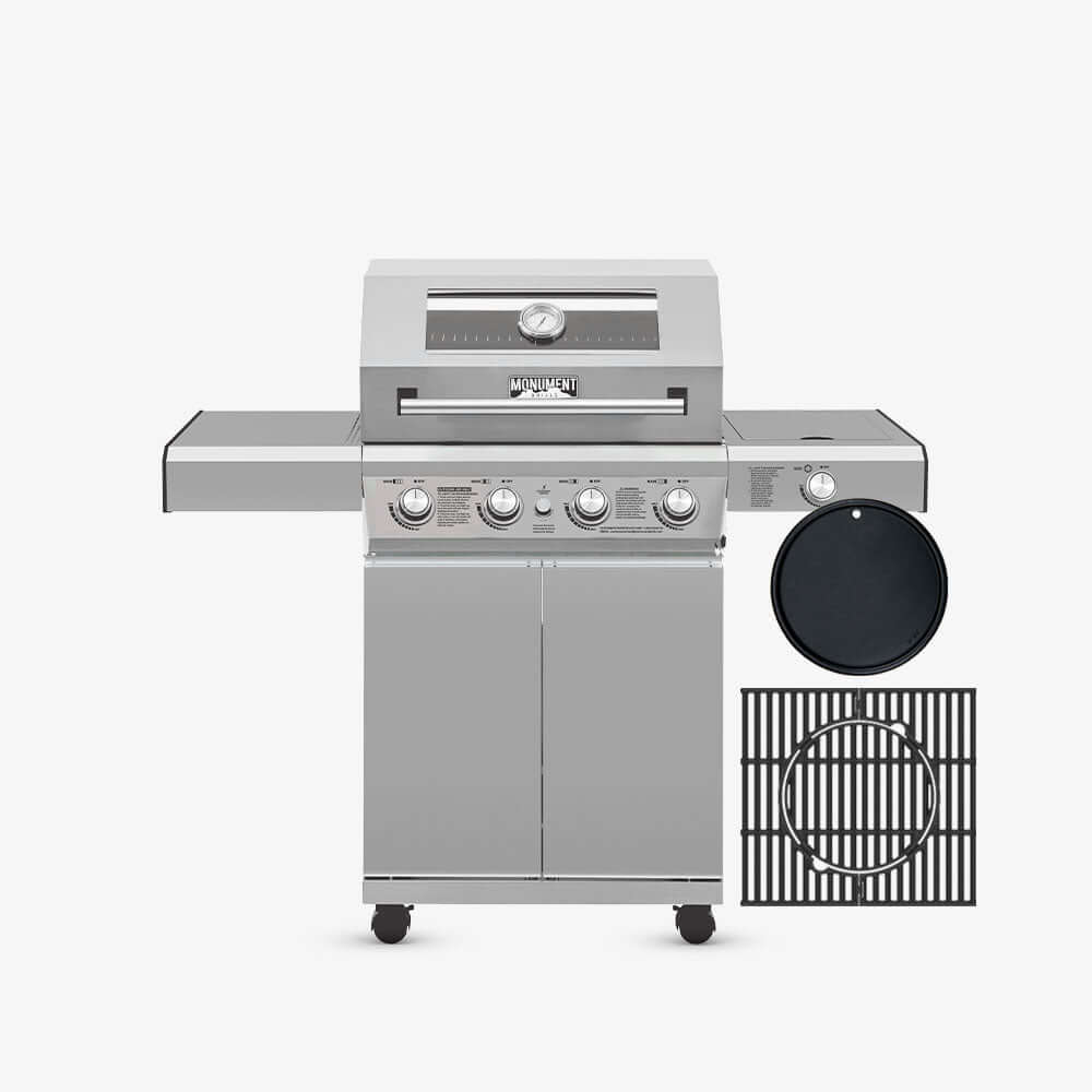 Monument Grills Mesa 400M Stainless Gas Grill 4 Burners Liquid Propane Gas