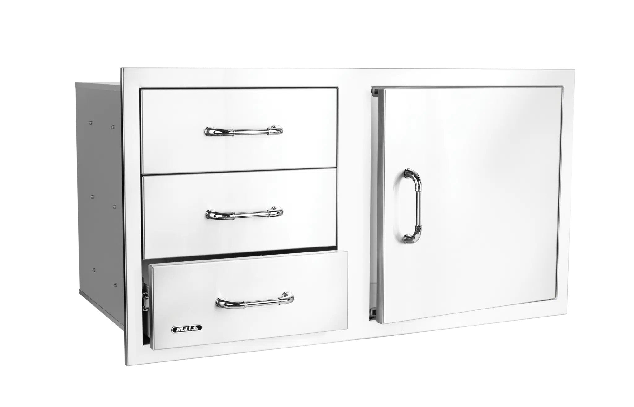 Bull 38″ Stainless-Steel 3 Drawer Door Combo with Reveal 25910