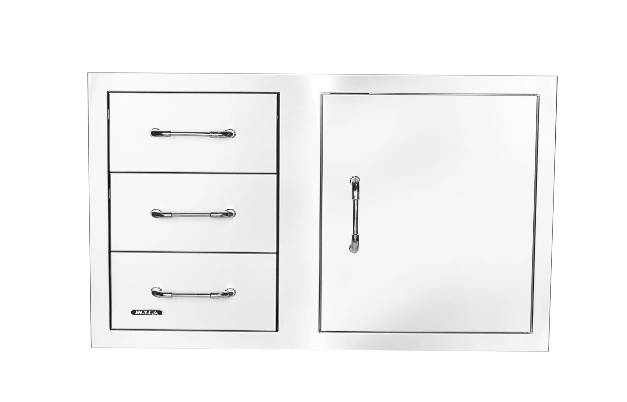 Bull 38″ Stainless-Steel 3 Drawer Door Combo with Reveal 25910