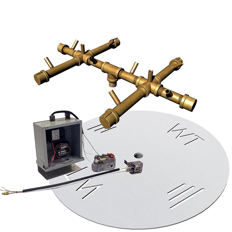 Warming Trends 24″ Square Warming Trends Crossfire 3V Battery Operated Electronic Ignition CFB120-ALPL24S-3VIK-NG