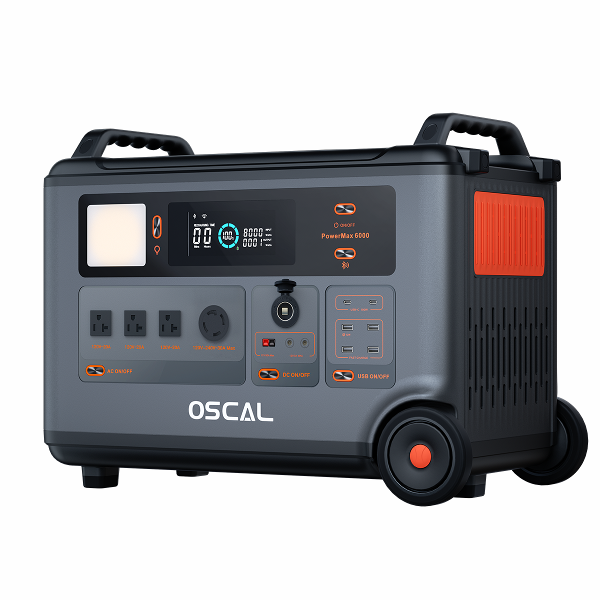 Oscal PowerMax 6000 6000W Portable Power Station with 120/240V Dual Voltage