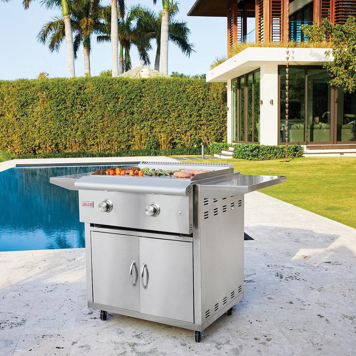 Blaze LTE 30-Inch Built-In Natural Gas Griddle w/ Lights - BLZ-GRIDDLE-LTE-NG