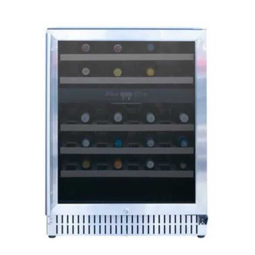 True Flame - 24" Outdoor Rated Dual Zone Wine Cooler - TF-RFR-24WD