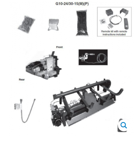 Peterson Gas Logs - 24/30" Uv Burner Pan LP W/Variable Remote - G10243015P