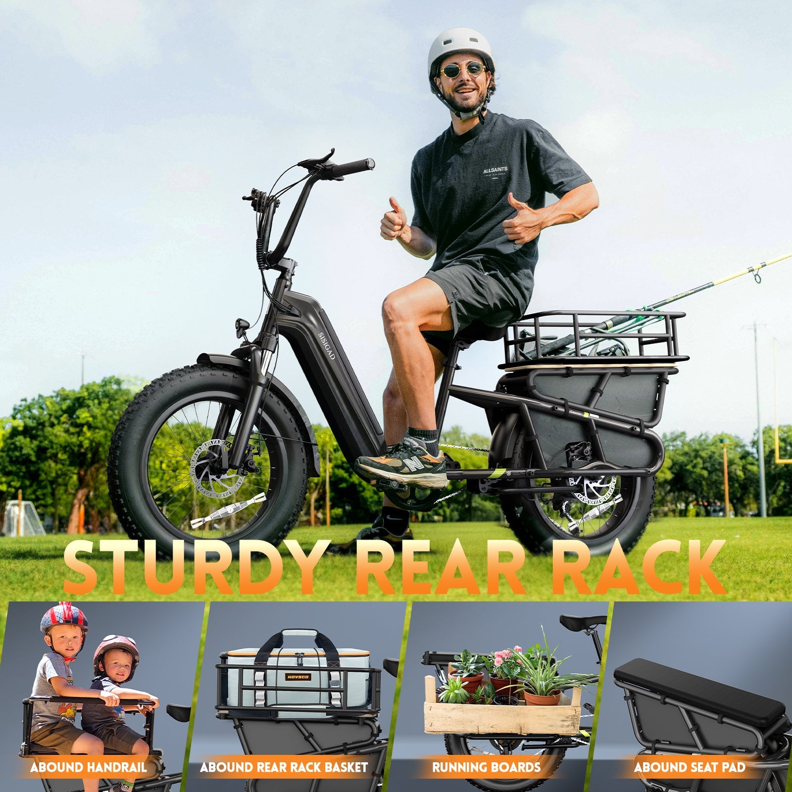 Sisigad 20'' Champ Ext Fat Tire Cargo E-Bike