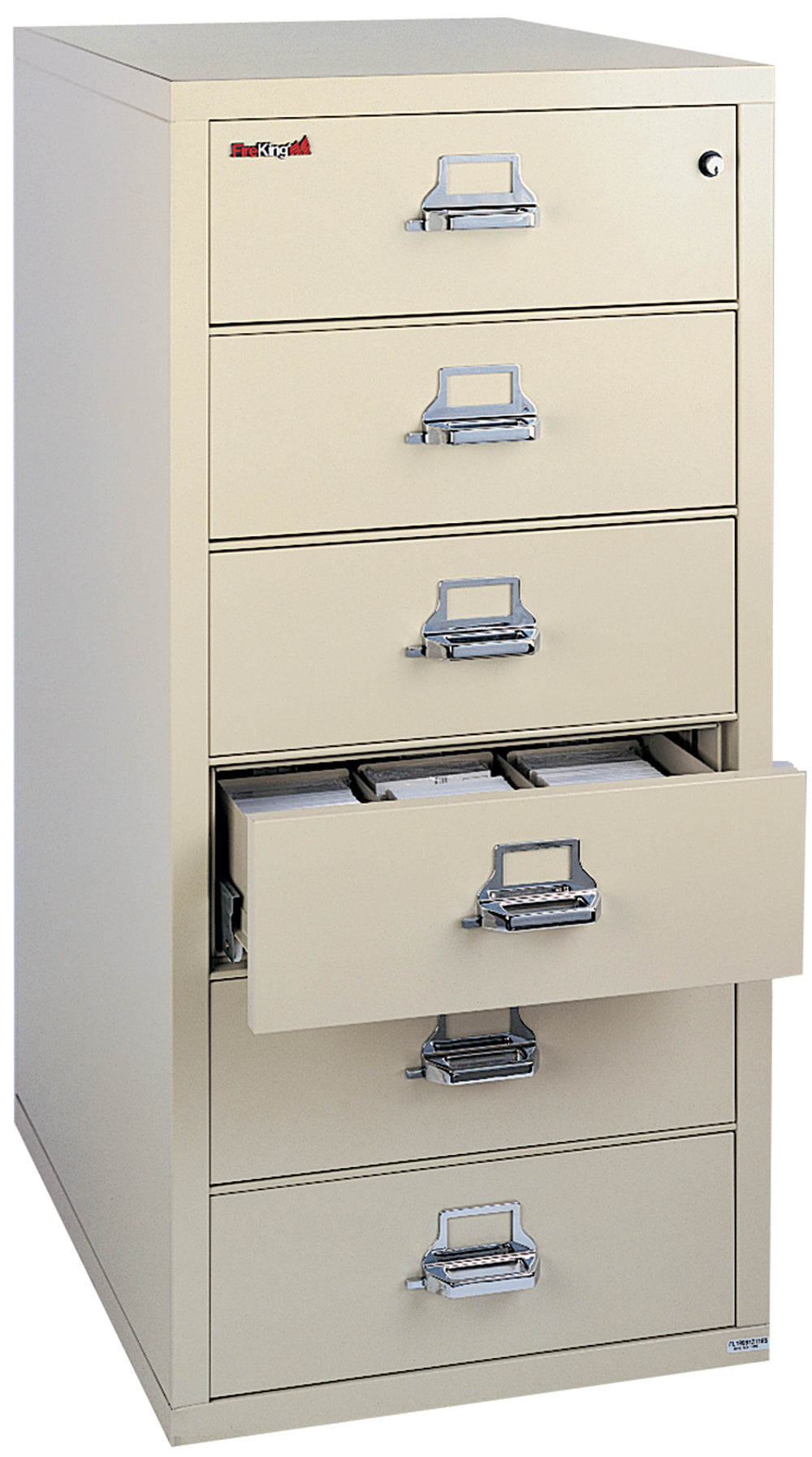 FireKing 1-Hour Fire Rated Card, Check, & Note File Cabinet - 4 or 6 Drawers - 11 Colors 6-2552-CPA
