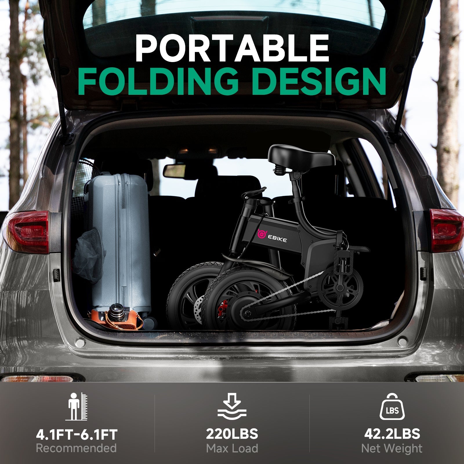 Sisigad 14" Lynx Plus Folding Electric Bike for Kids