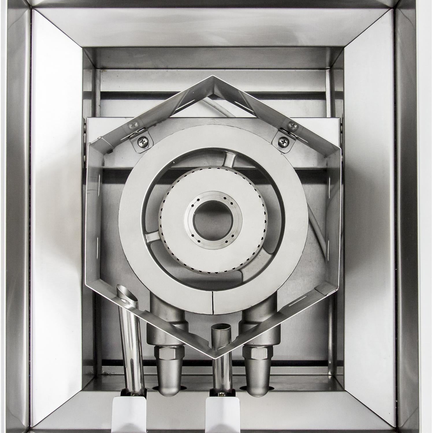 Blaze Premium LTE Built-in Natural Gas High Performance Power Burner w/ Wok Ring & Stainless Steel Lid BLZ-PBLTE-NG