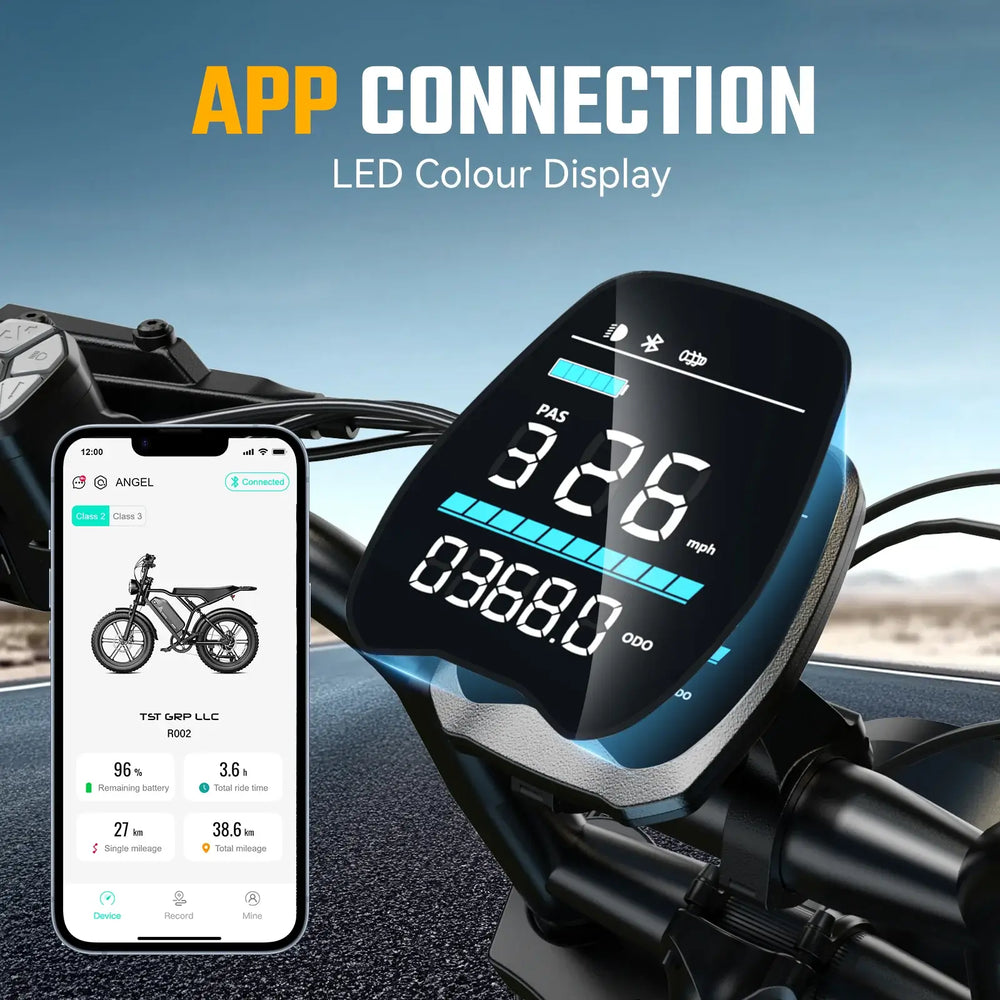 TST R002 20'' 1500W Full Suspension Moped-style Electric Bike