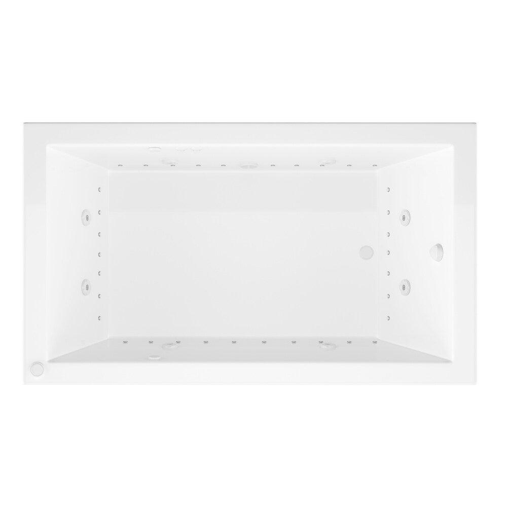Atlantis Whirlpools Venetian 42 x 72 Rectangular Air & Whirlpool Jetted Drop-In Bathtub in White 4272VNDL