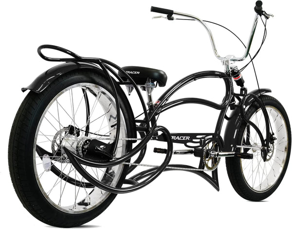 Tracer 26" Leopard Pro 3-Speed Vintage Stretch Beach Cruiser Bike MB-LEOPARD 3i Pro-BL