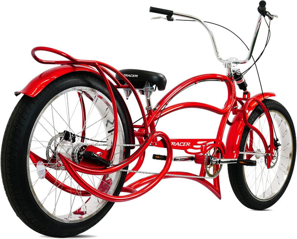 Tracer 26" Leopard Pro 3-Speed Vintage Stretch Beach Cruiser Bike MB-LEOPARD 3i Pro-BL