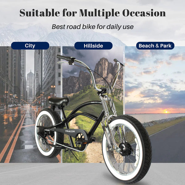 Tracer 20" Master 3i 3-Speed Chopper Style Cruiser Bike MB-MASTER 3I DS-MBK