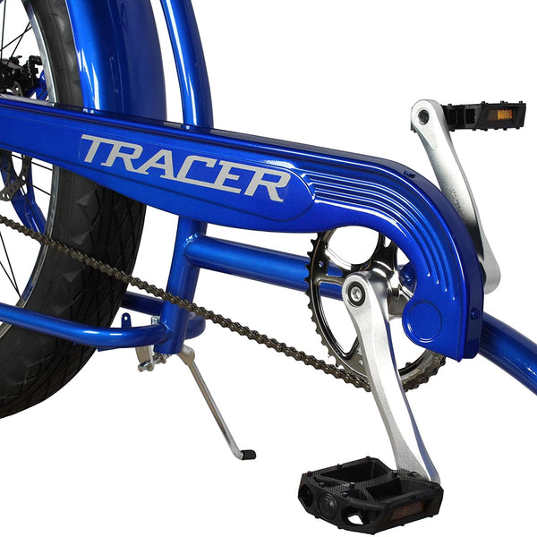 Tracer 26" Santak GT Chopper Stretch Cruiser 1-Speed Fat Tire Bike MB-SANTAK-BL