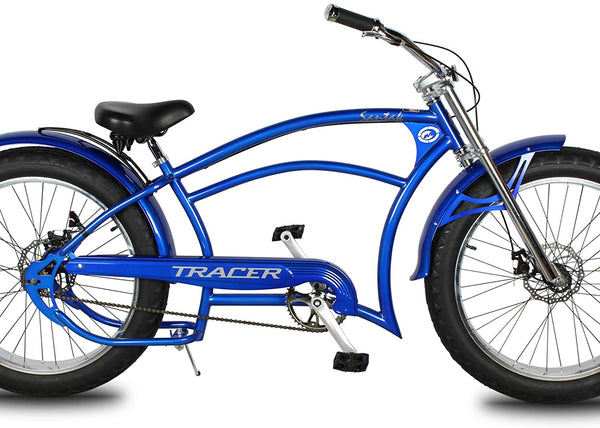 Tracer 26" Santak GT Chopper Stretch Cruiser 1-Speed Fat Tire Bike MB-SANTAK-BL