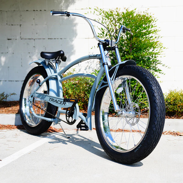 Tracer 26" Santak GT Chopper Stretch Cruiser 1-Speed Fat Tire Bike MB-SANTAK-BL