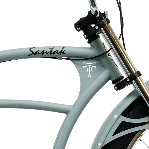 Tracer 26" Santak GT Chopper Stretch Cruiser 1-Speed Fat Tire Bike MB-SANTAK-BL