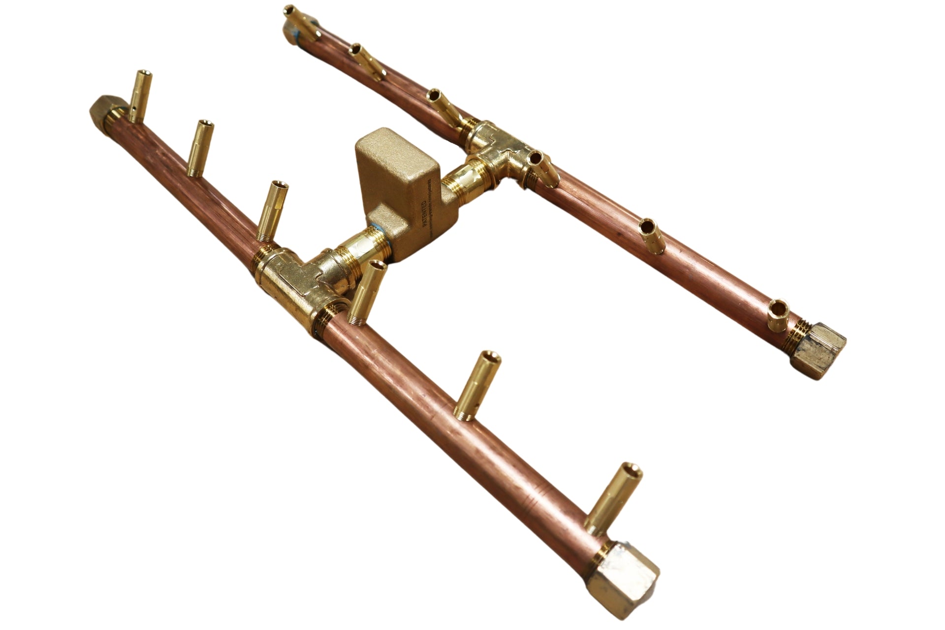 Warming Trends Crossfire H-Style Brass Gas Fire Pit Burners CFBH120NG