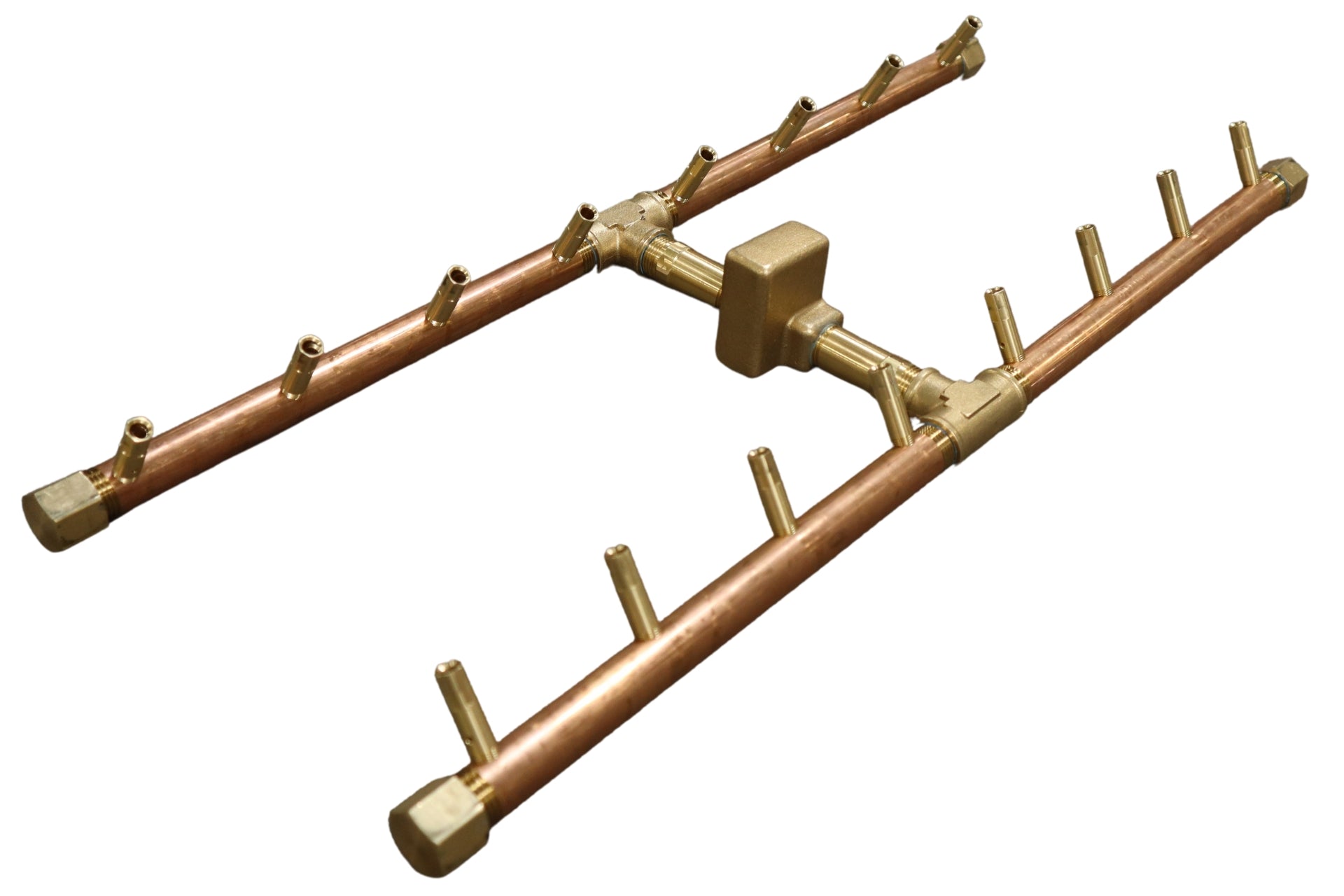 Warming Trends Crossfire H-Style Brass Gas Fire Pit Burners CFBH120NG