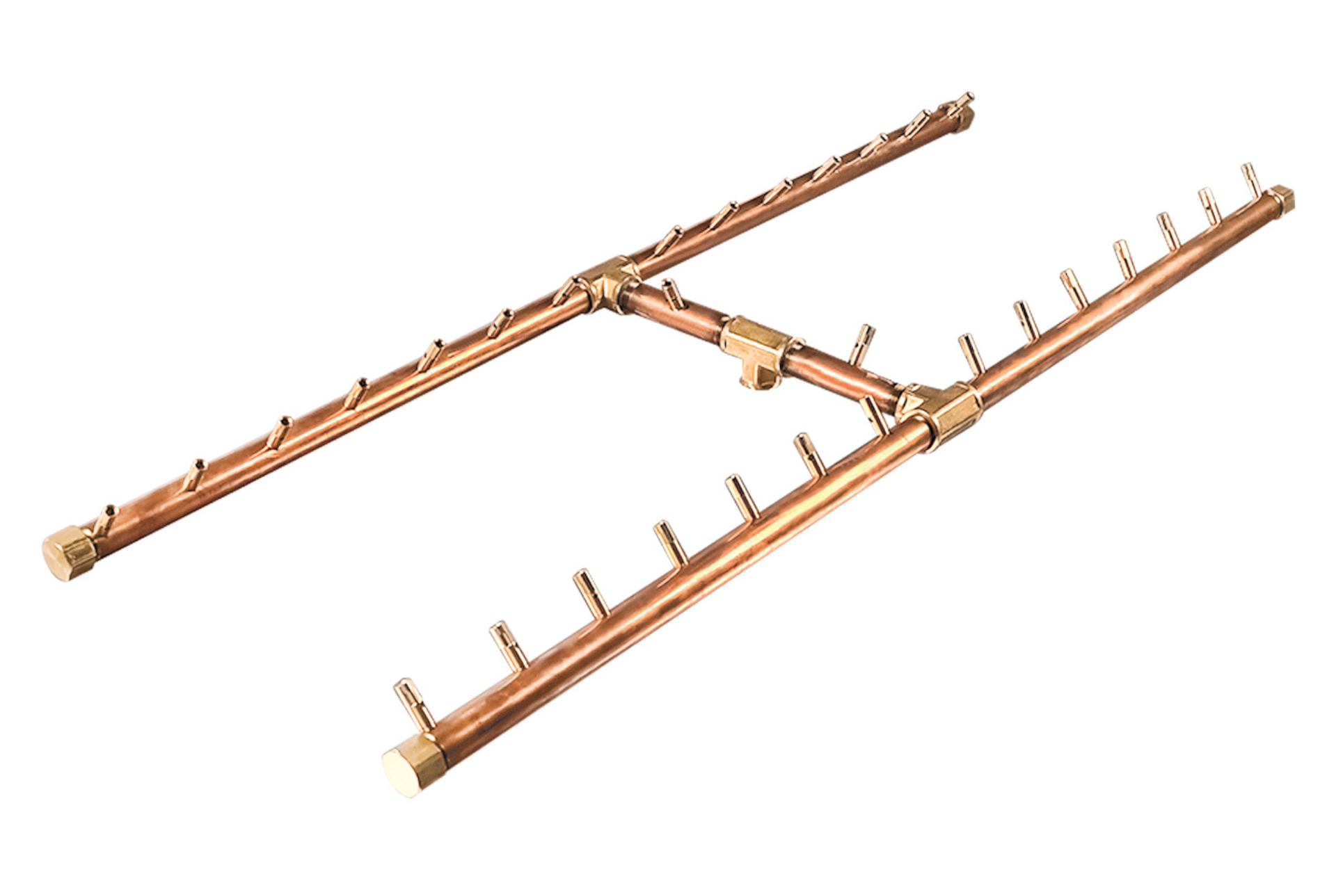 Warming Trends Crossfire H-Style Brass Gas Fire Pit Burners CFBH120NG