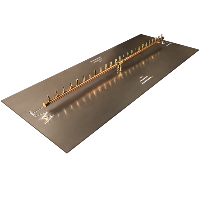 Warming Trends Crossfire Linear Brass Burner with Linear Pan CFBL90NGALP206