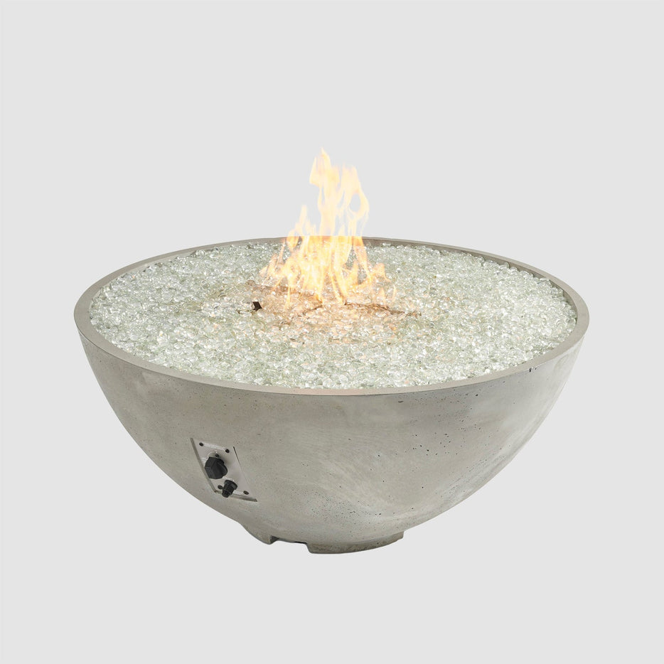 Outdoor Greatroom Cove Edge Round 42-Inch Gas Fire Pit Bowl CV-30EWHT