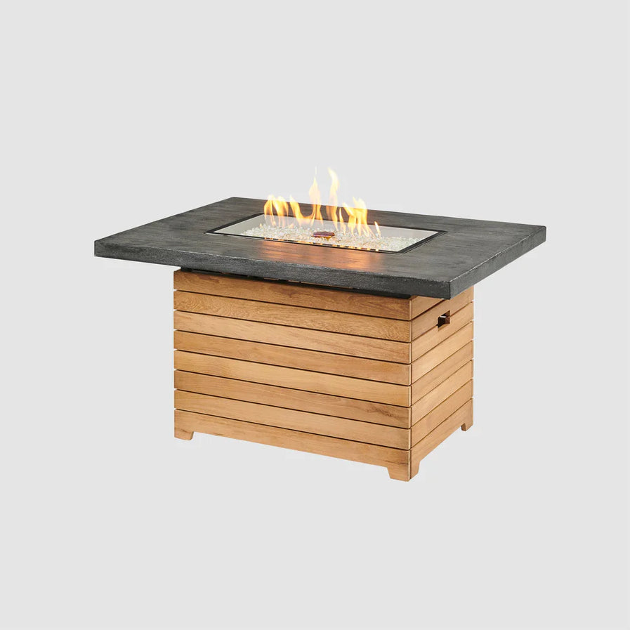 Outdoor Greatroom Darien Rectangular Gas Fire Pit Table DAR-1224-K