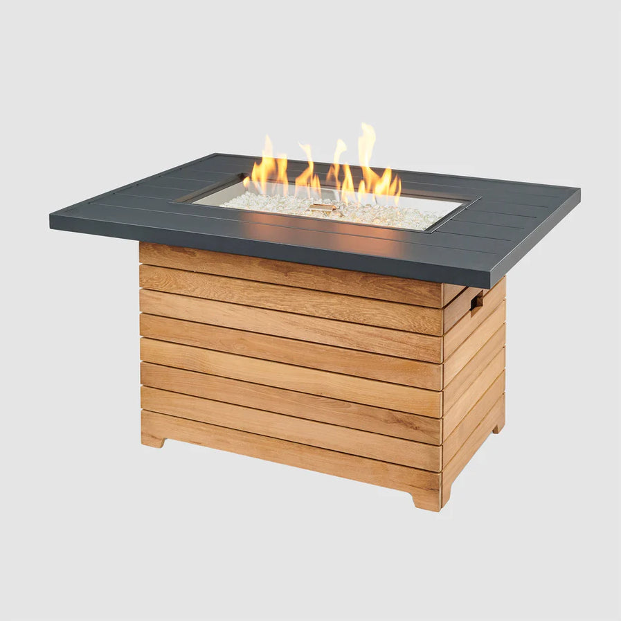 Outdoor Greatroom Darien Rectangular Gas Fire Pit Table DAR-1224-K