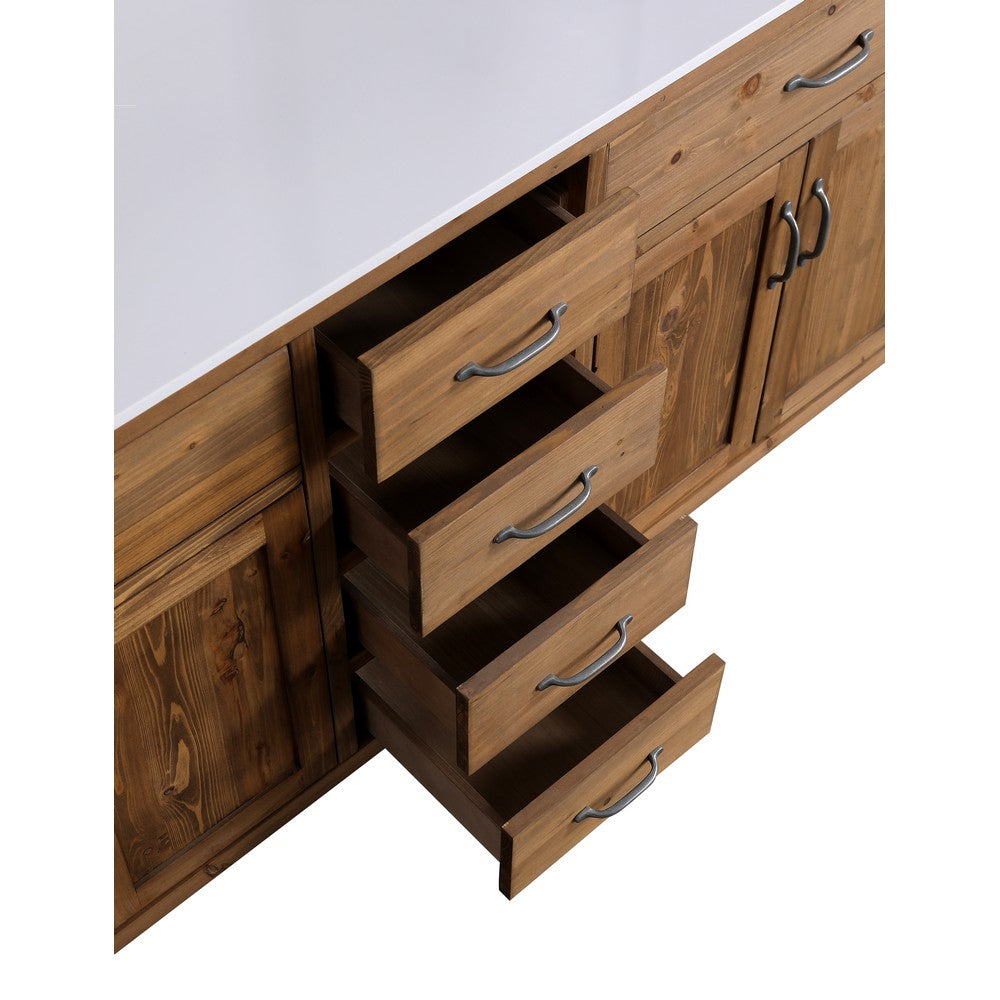 Design Element DEC4002-D-CB Bryson 71 Inch Freestanding Bathroom Vanity Base Only