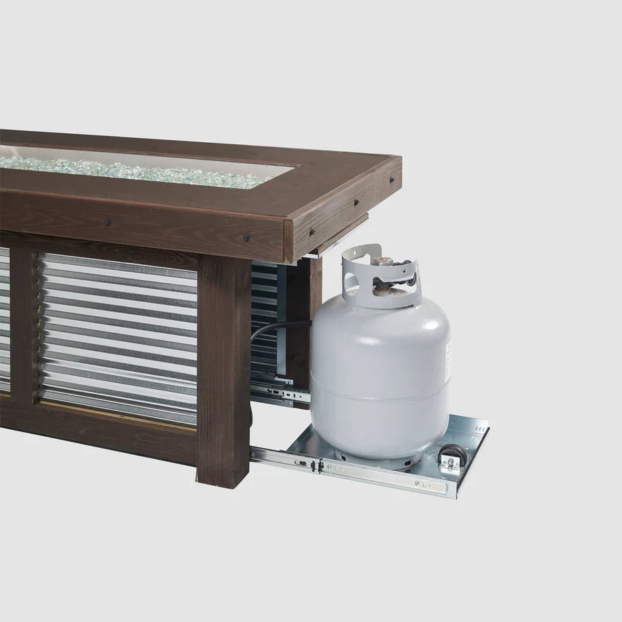 Outdoor Greatroom Denali Brew Linear 56-Inch Gas Fire Pit Table DENBR-1242