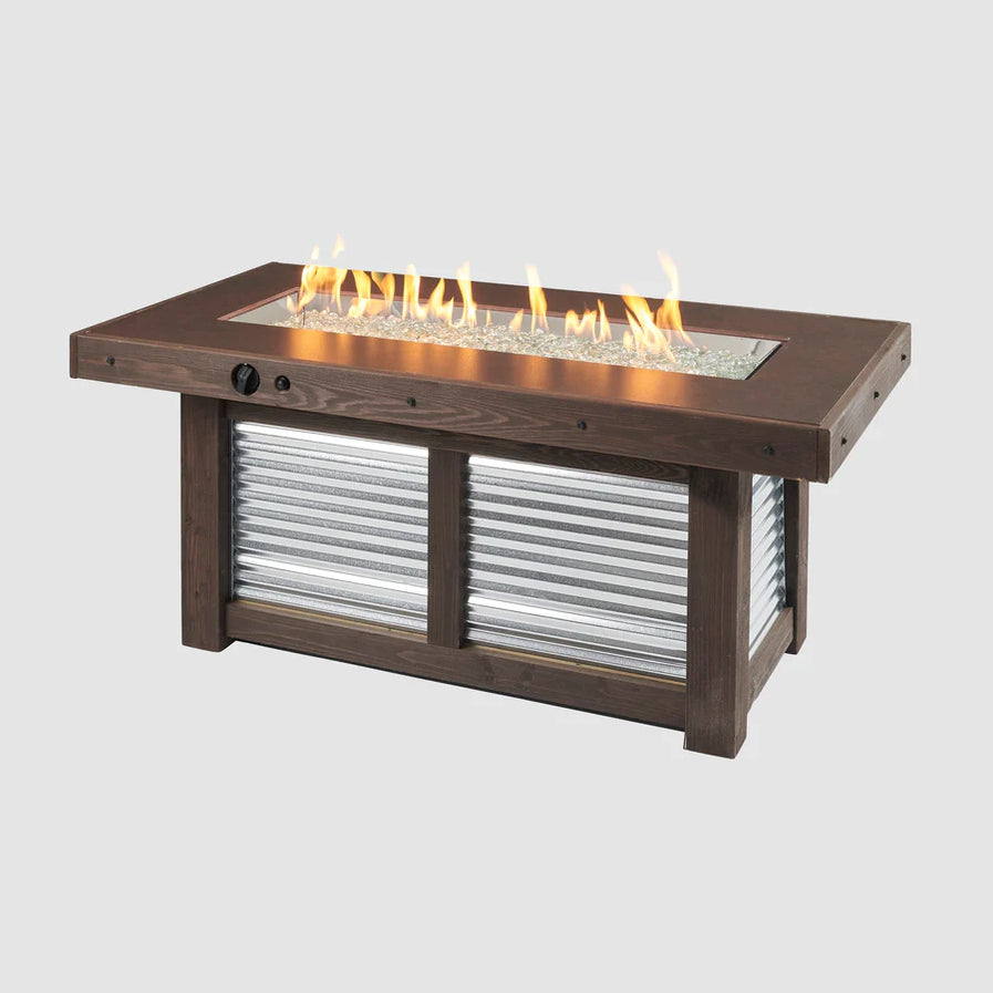 Outdoor Greatroom Denali Brew Linear 56-Inch Gas Fire Pit Table DENBR-1242